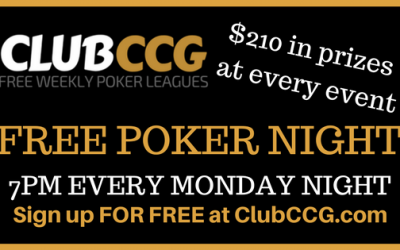 ClubCCG Freerolls are back on Monday’s at the Rocking Horse!